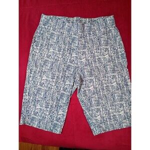 Donna Moore capri pants feature a distinctive blue and white textured Sku0094 L